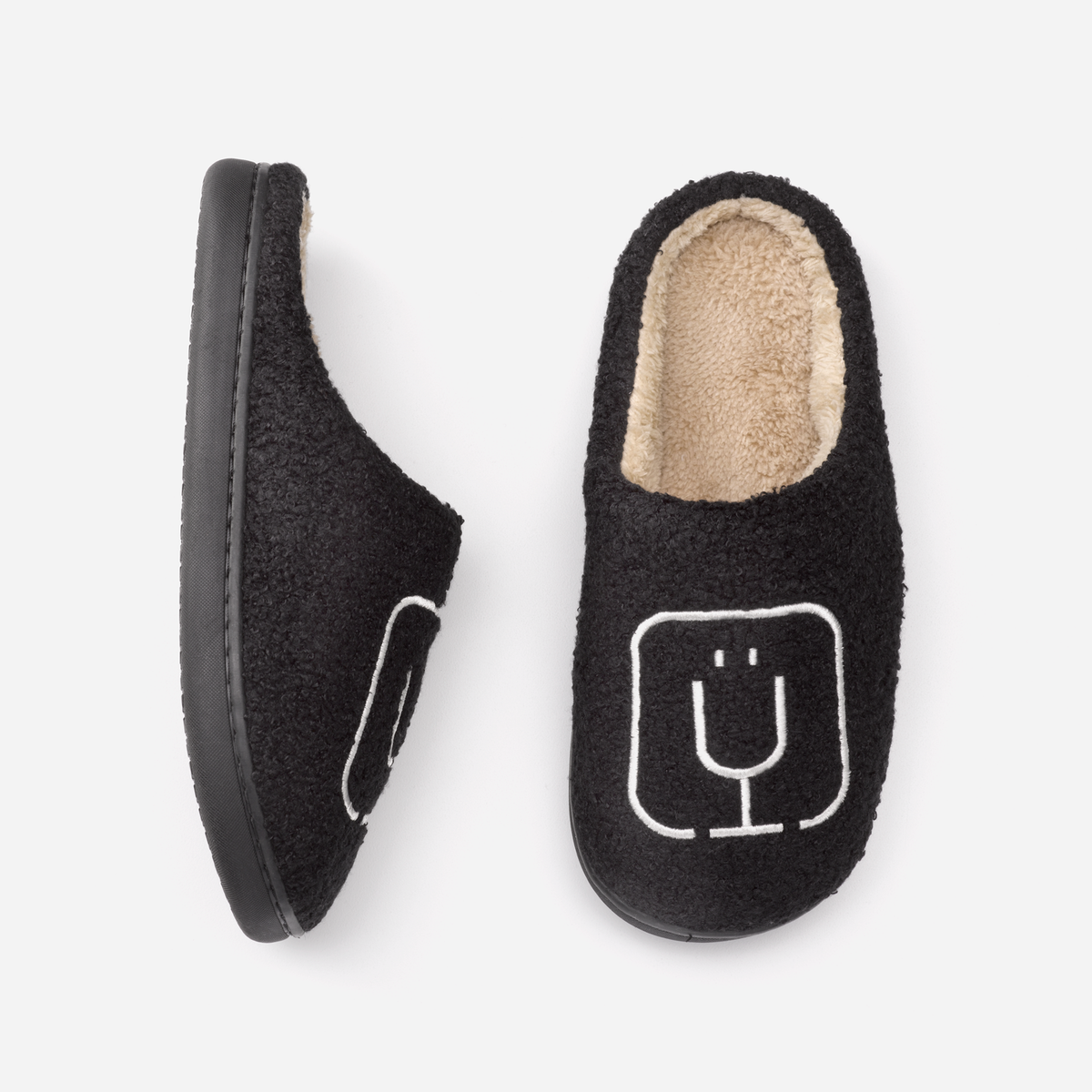 brumate-fuzzy-slippers-black-u3 apparel-slippers-above.png
